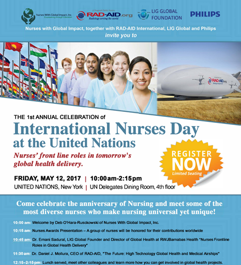 Honoring Nurses on International Nurses Day at the United Nations, May 12, 2017 