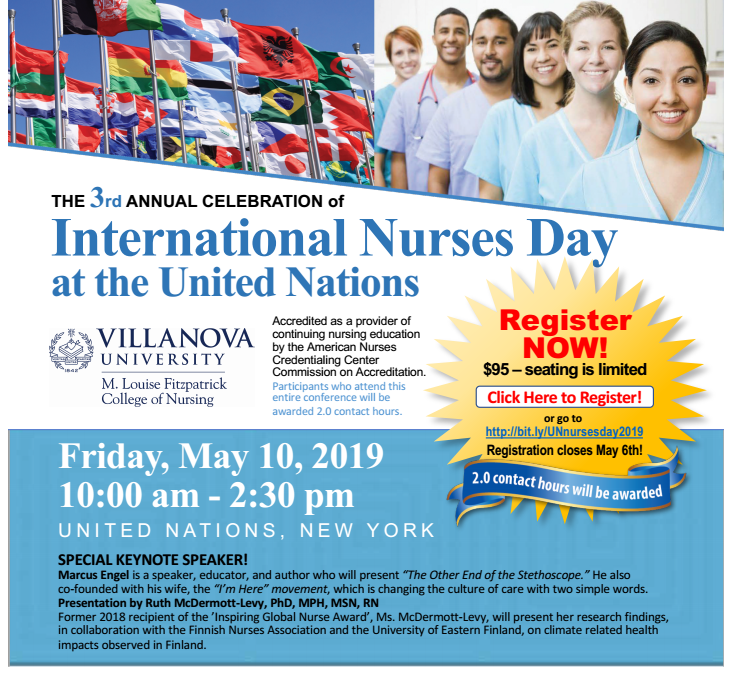 International Nurses Day at the UN – Friday May 10th, 2019